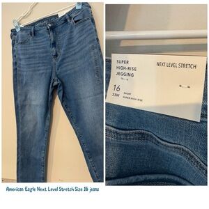 American Eagle Outfitters Super High-Rise Skinny Jeans in Blue